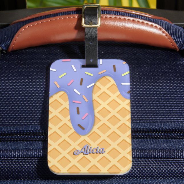 Waffle Cone Luggage Tag (Front Insitu 2)
