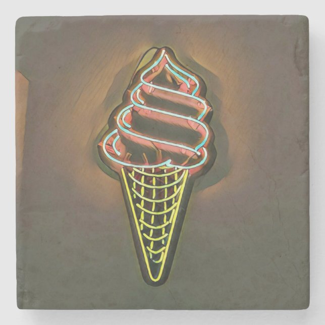 Waffle cone stone coaster (Front)