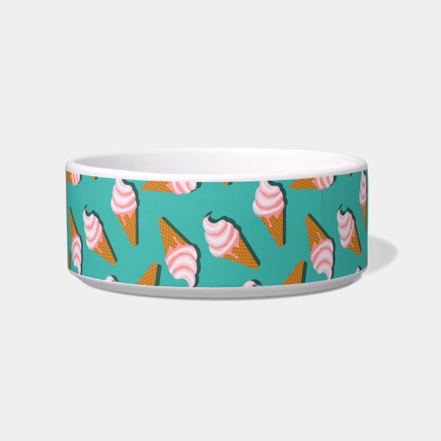 Waffle cones ice cream and frozen yogurt pattern bowl (Front)