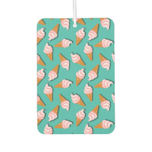 Waffle cones ice cream and frozen yogurt pattern car air freshener