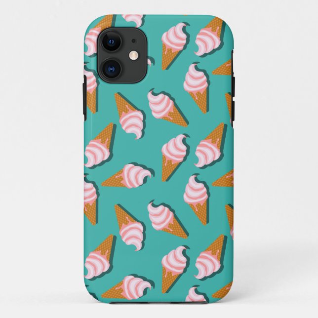 Waffle cones ice cream and frozen yogurt pattern Case-Mate iPhone case (Back)