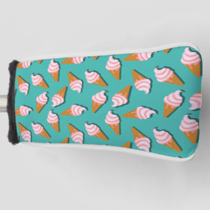 Waffle cones ice cream and frozen yogurt pattern golf head cover