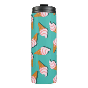 Waffle cones ice cream and frozen yogurt pattern thermal tumbler