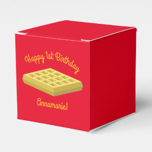 Waffle Cute Breakfast Birthday Party Favour Box