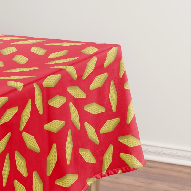 Waffle Cute Breakfast Birthday Party Tablecloth (In Situ)