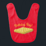 Waffle Cute Breakfast Brunch Kids 1st Birthday Bib<br><div class="desc">These adorable mod colourful cute breakfast or brunch birthday party invitations are perfect for a kids 1st birthday celebration! Customise the text to make them your own. The modern look and feel is the perfect way to celebrate your little one that loves breakfast foods like waffles on their first birthday!...</div>