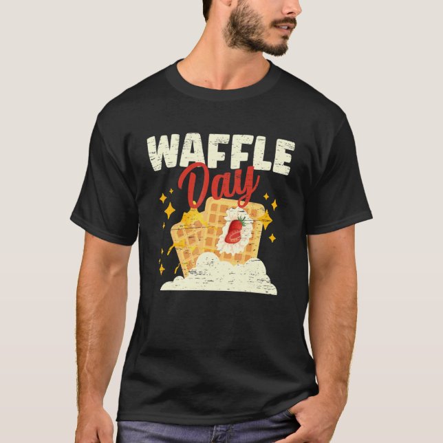 Waffle Day Cone Baking Breakfast Maker T-Shirt (Front)