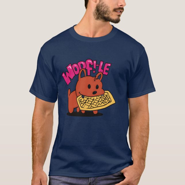 waffle dog gift retro T-Shirt (Front)