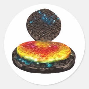 Waffle iron classic round sticker