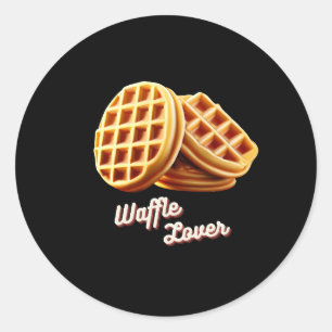 Waffle Lover Classic Round Sticker