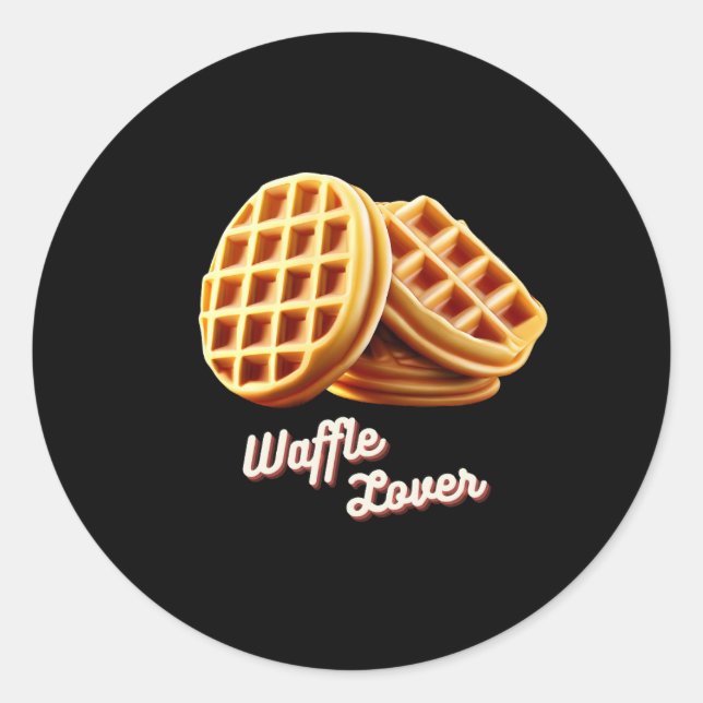 Waffle Lover Classic Round Sticker (Front)