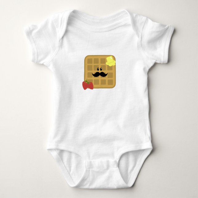 Waffle Man Baby Bodysuit (Front)