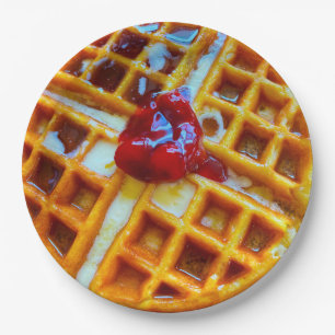 Waffle Photo Paper Plate