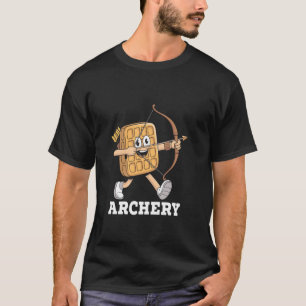 Waffle Playing Archery Waffles Food Lover T-Shirt
