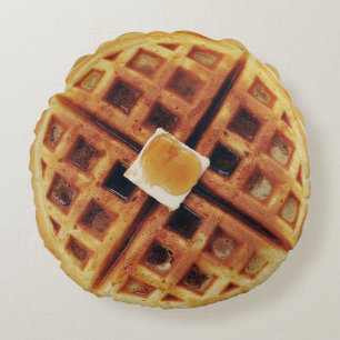 Waffle Round Pillow