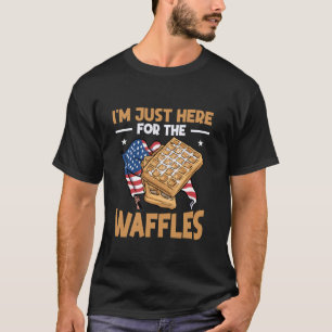 Waffle USA American Flag Patriotic Here For The W T-Shirt