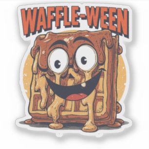 Waffle-ween Funny Halloween Breakfast Waffle Pun