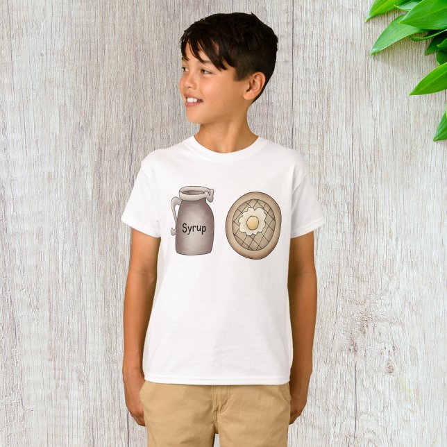 Waffles And maple Syrup Food T-Shirt (Creator Uploaded)