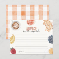 Waffles Coffee Fruits Baby Brunch Advice Cards