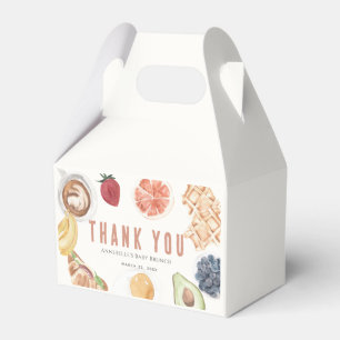 Waffles Coffee Fruits Watercolor Baby Brunch Favour Box