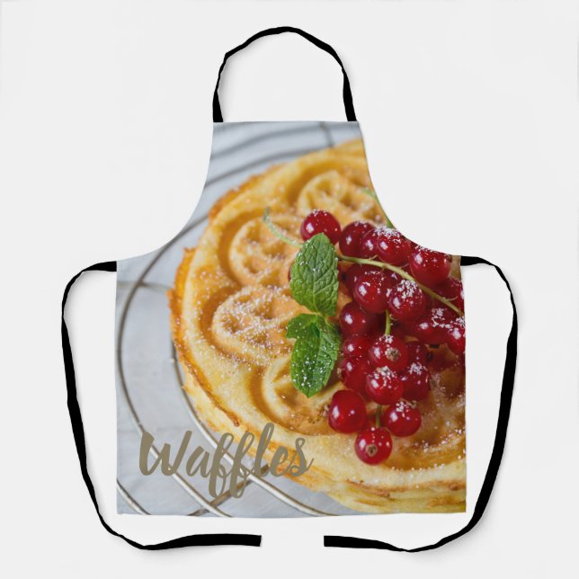 Waffles homemade with currants for sweet tooth apron (Front)