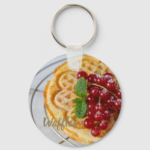 Waffles homemade with currants for sweet tooth lug key ring