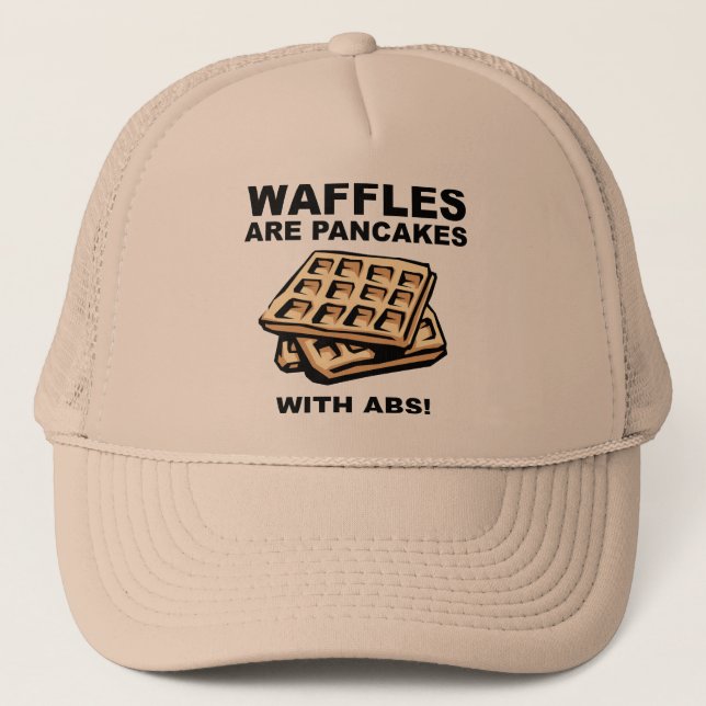 Waffles Pancakes With Abs Funny Ball Cap Hat (Front)