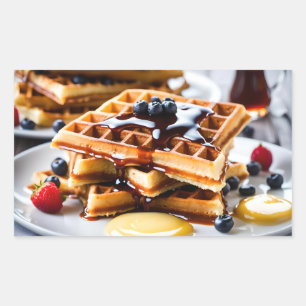 Waffles Rectangular Sticker