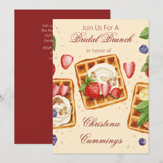 Waffles & Wishes Bridal Brunch Invitation