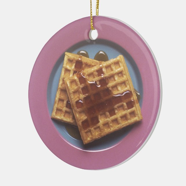 Waffles With Syrup Ceramic Tree Decoration (Left)