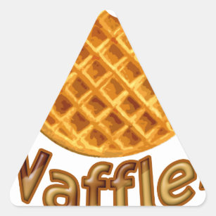 Waffles Yum Triangle Sticker