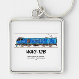WAG-12B Locomotive. Indian Railways freight train Key Ring