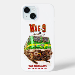 WAG-9 Locomotive. Indian Railways freight train iPhone 15 Case