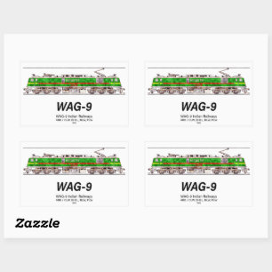 WAG-9 Locomotive. Indian Railways freight train Rectangular Sticker