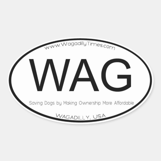 WAG Location decal bumper sticker (Front)