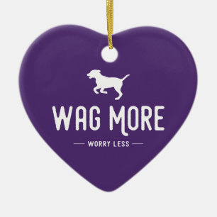 Wag More Worry Less Ceramic Tree Decoration