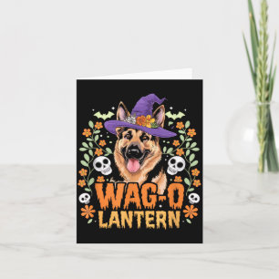 Wag-O-Lantern Spooky German Shepherd Halloween Dog Card