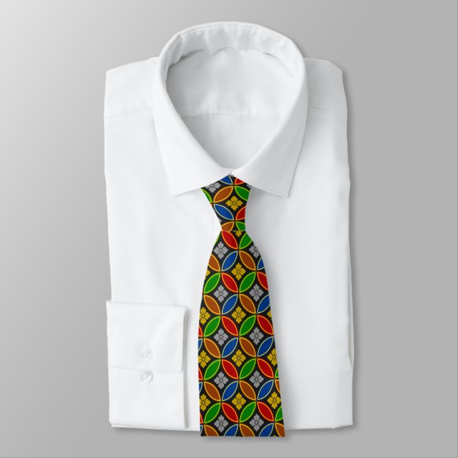 Wagara - Shippo Multi Colour Tie (Tied)