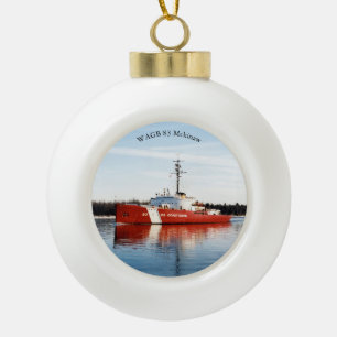 WAGB 83 Mackinaw red ball or snowflake ornament