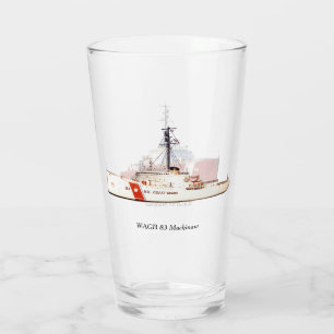 WAGB 83 Mackinaw red & white Glass