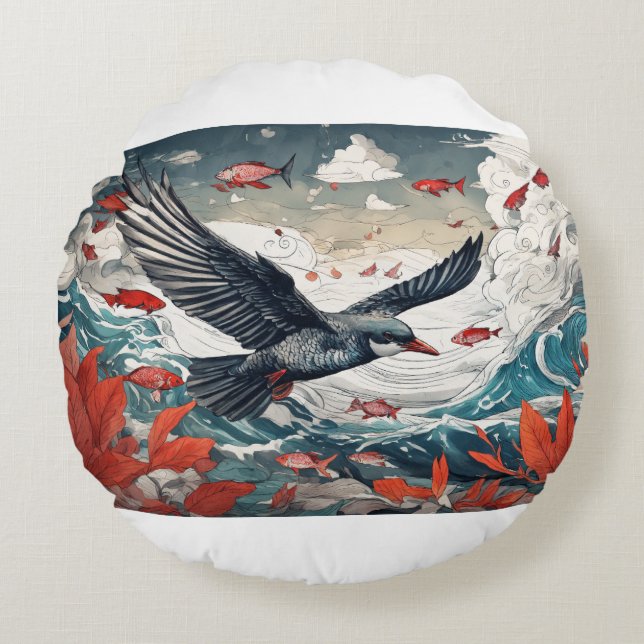 Wagered Chaos Round Cushion (Front)