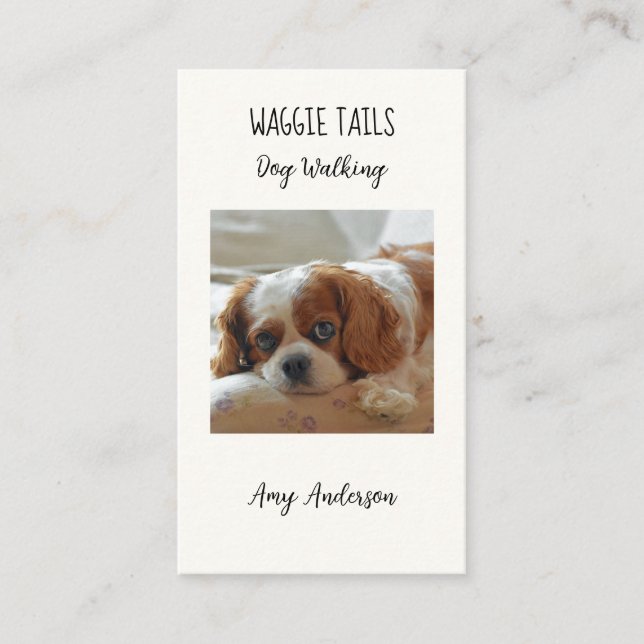 Waggie Tails - Dog Sitter / Walker Business Card (Front)