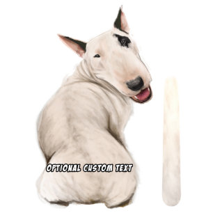 Wagging Wiper Bull Terrier Dog Car Decal Sticker