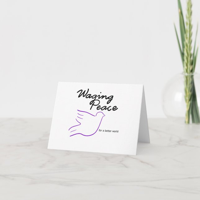 Waging Peace Dove notecard (Front)