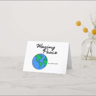 Waging Peace Earth notecard