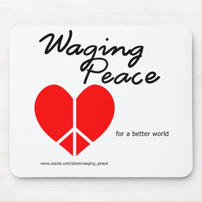 Waging Peace Heart mousepad (Front)