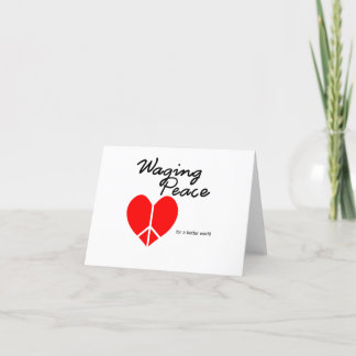 Waging Peace Heart notecard