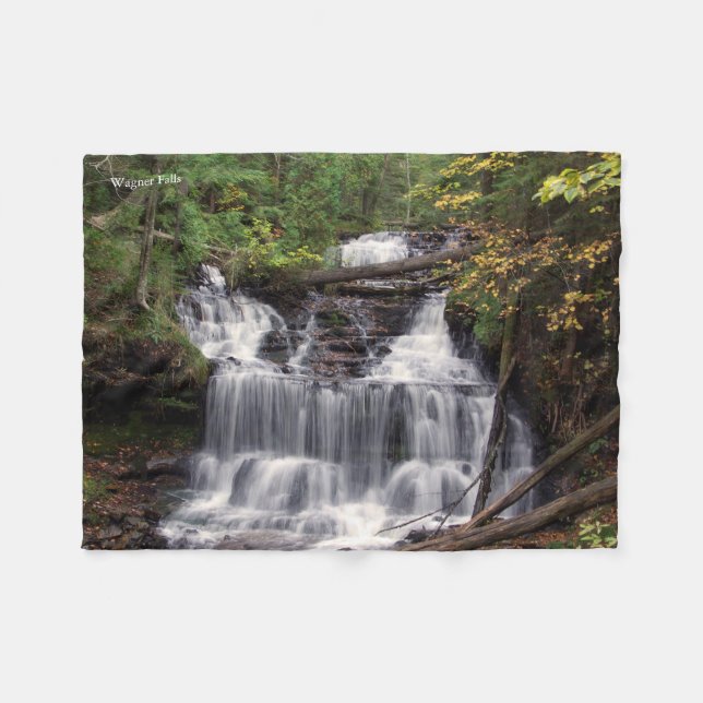 Wagner Falls fleece blanket (Front (Horizontal))