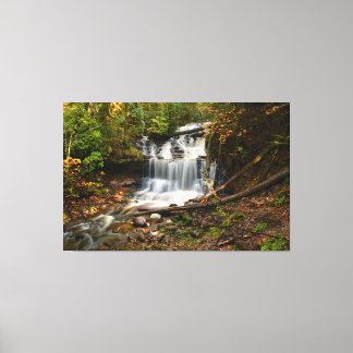 Wagner Falls in Autumn Canvas Print