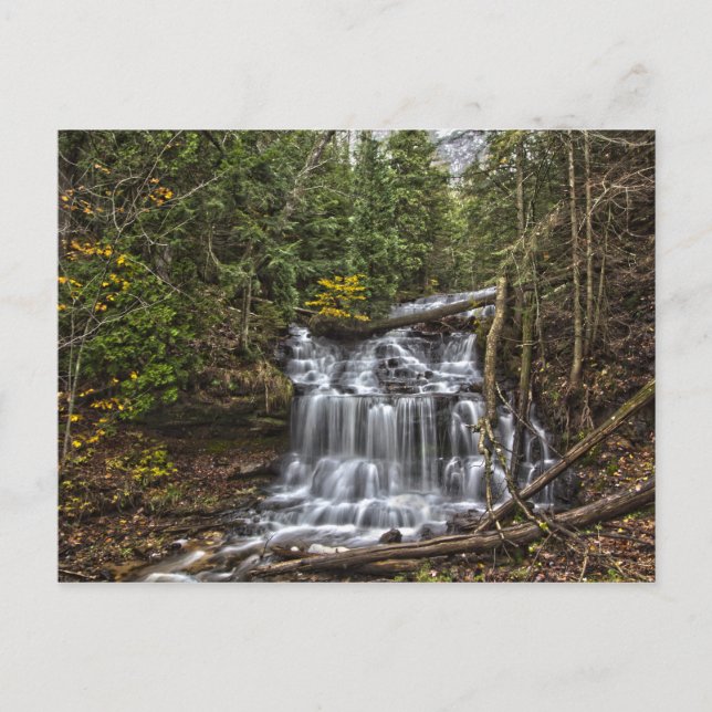 Wagner Falls, Munising, Michigan Postcard (Front)